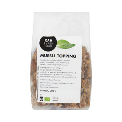 Raw Organic Food Muesli Topping