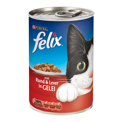 Felix met rund & lever in gelei