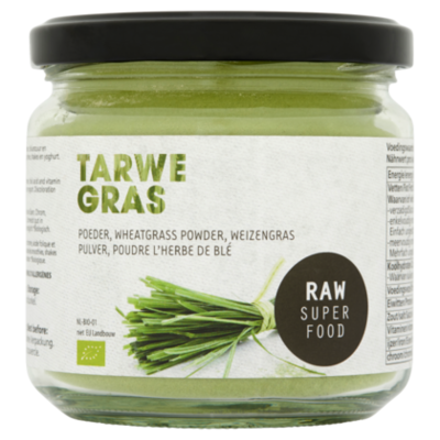 Raw Organic Food Tarwegras poeder