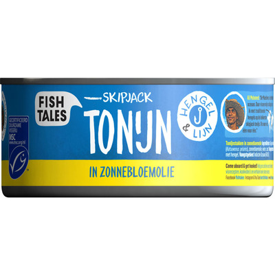 Fish Tales Skipjack tonijn in zonnebloemolie