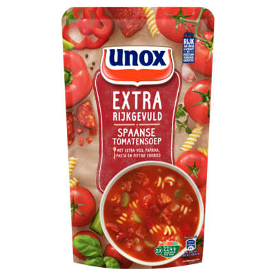 Unox Extra gevuld Spaanse tomatensoep