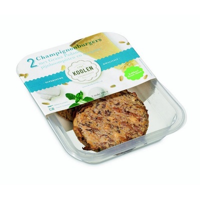 Koolen Champignonburger Grana Padano pijnboompit