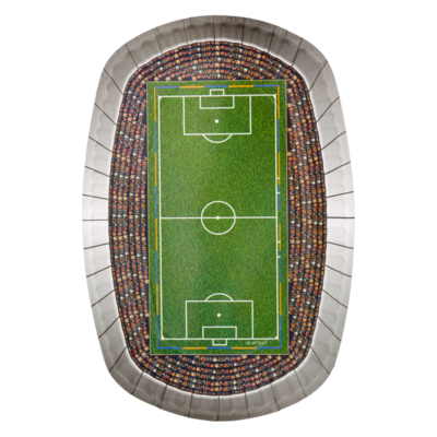 Voetbalstadion Borden 18 cm x 27 cm