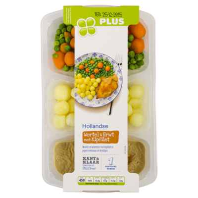 PLUS Wortel erwt kipfilet peperroomsaus