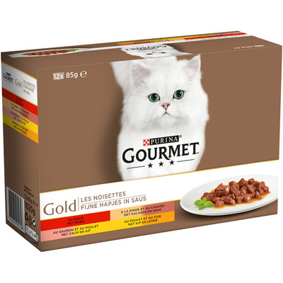 Gourmet Gold fijne hapjes 12-pack o.a. met rund