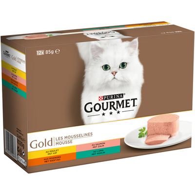 Gourmet Gold mousse 12-pack o.a. met kip