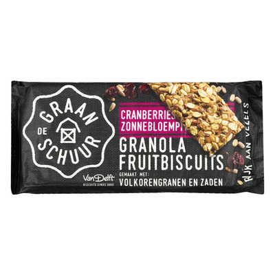 De Graanschuur Granola biscuits cranberry zonnebloempit