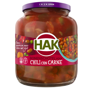 Hak Bonenschotel voor chili con carne