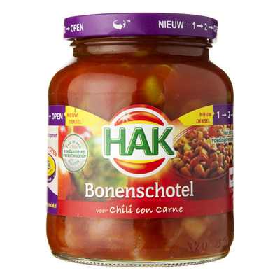 Hak Bonenschotel voor chili con carne