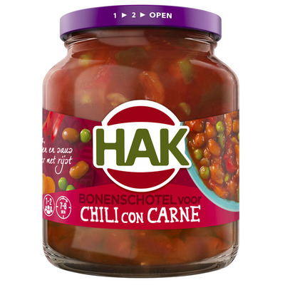 Hak Bonenschotel voor chili con carne