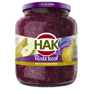 Hak Rode kool met stukjes peer en kaneel