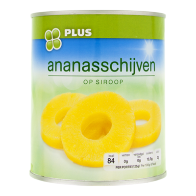 Huismerk Ananasschijven op siroop