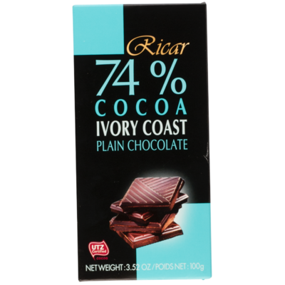 Ricar Chocoladereep 74% cacao