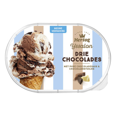 Hertog IJs 3 chocolades