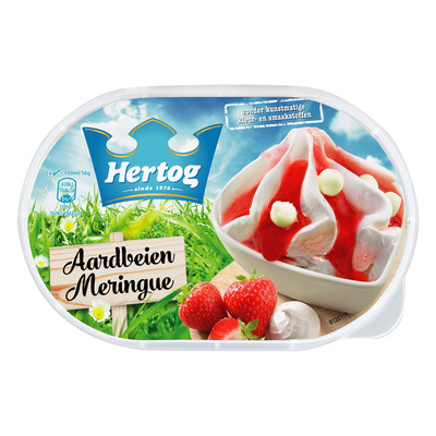 Hertog IJs aardbei meringue