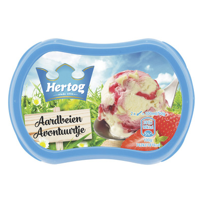 Hertog IJs aardbeien avontuurtje