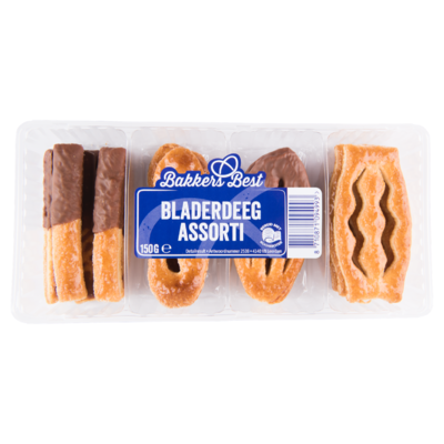 Bakkers Best Roomboter bladerdeegkoekjes met chocolade