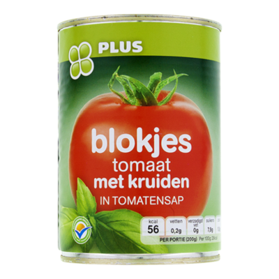 Huismerk Blokjes tomaat met kruiden