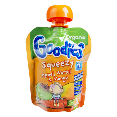Organix Squeezy appel, wortel & mango 12+ mnd