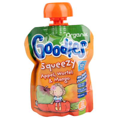 Organix Goodies squeezy appel-wortel-mango