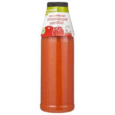 Huismerk 100% Vers sap sinaasappel-aardbei