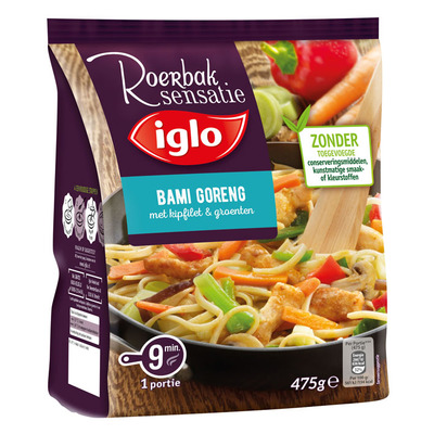 Iglo Bami goreng met groente ei en ham