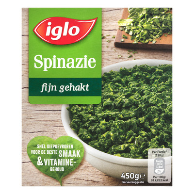 Iglo Fijn gehakte spinazie deelblokjes