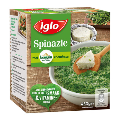 Iglo Fijn gehakte spinazie met boursin