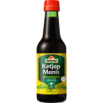 Inproba Ketjap manis 100% natuurlijk -glutenvrij