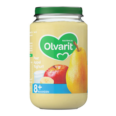 Olvarit Peer appel yoghurt 8+ mnd