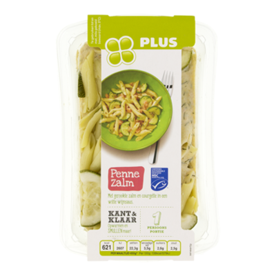 Huismerk Penne rigate met gerookte zalm