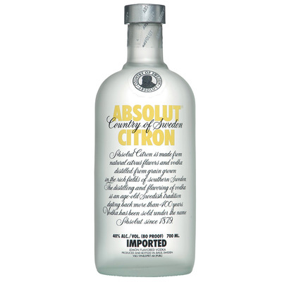 Absolut Citron flavored vodka