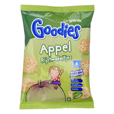 Organix Goodies rijstwafeltjes appel 8+ mnd