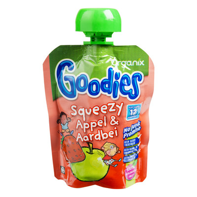 Organix Goodies Squeezy Appel & Aardbei 12 mnd