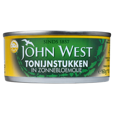 John West Tonijnstukken in Zonnebloemolie 160 g