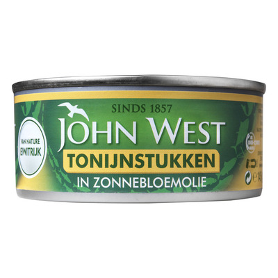 John West Tonijnstukken in zonnebloemolie