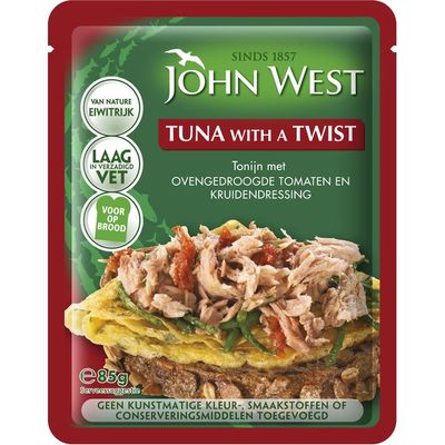 John West Tuna with a twist gedroogde tomaat
