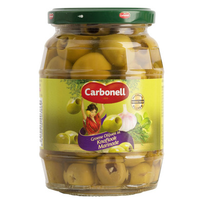 Carbonell Groene olijven in knoflookmarinade