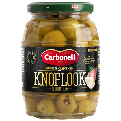 Carbonell Groene olijven in knoflookmarinade