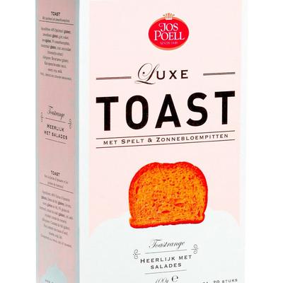 Jos Poell Toast Spelt & Zonnebloempitten 100g