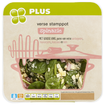 PLUS Verse stamppot Spinazie