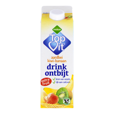 Huismerk Drinkontbijt fruit aardbei-kiwi-banaan