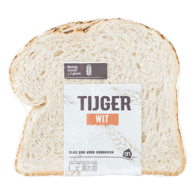 Huismerk Tijger wit half