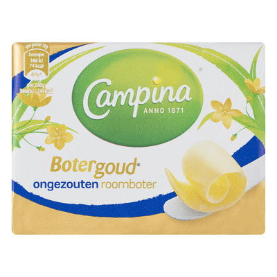Campina Botergoud ongezouten roomboter