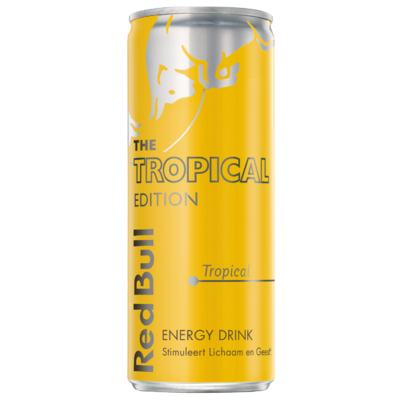 Red Bull Tropical - max. 48 blikken per klant Max. geldt ook in combinatie met overige varianten