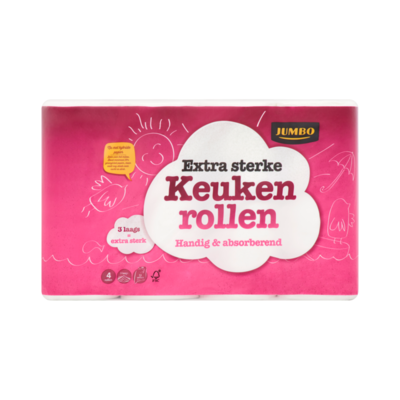 Huismerk Extra Sterke Keukenrollen 4 Rollen