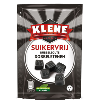 Klene Dubbelzoute dobbelstenen suikervrij