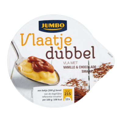 Huismerk Vlaatje Dubbel met Vanille & Chocolade Smaak