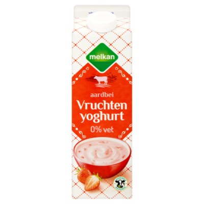 Huismerk Magere vruchtenyoghurt aardbei
