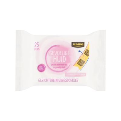 Huismerk Gevoelige Huid Gezichtsreinigingsdoekjes